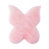 Butterfly shape rose quartz gua sha