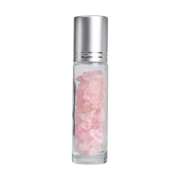 rose quartz essential oil bottle